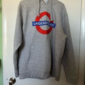 Gray Underground Logo Hoodie
